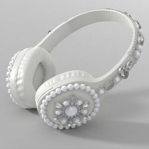 NEW Embellishment JEWEL BLING Over Ear Headphones heyday White Bluetooth 5.4 NIB
